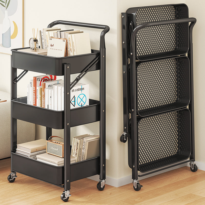 Small trolley storage rack | portable snack rack | foldable multi-layer floor storage rack