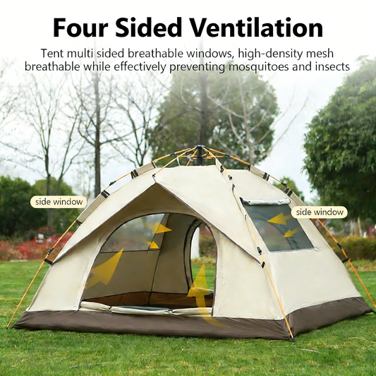 2-4 People Outdoor Folding Tent Quick Automatic Opening Wild Camping Tent Waterproof Sunscreen Portable Tent