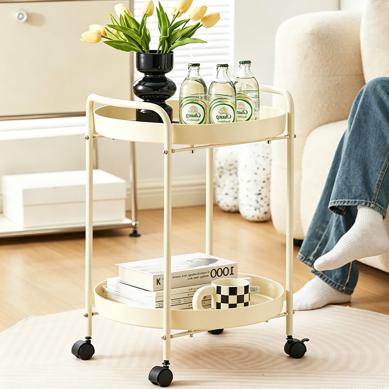 Couch side few household living room cream wind trolley simple coffee table design storage rack