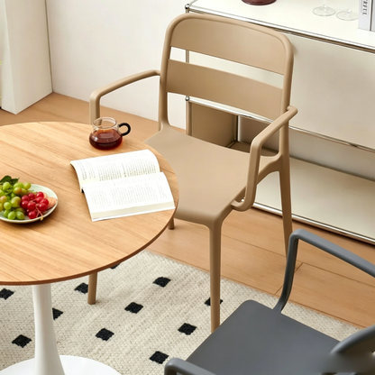 Thickened plastic chair Household backrest stool Stackable dining Outdoor courtyard Garden Cafe Restaurant