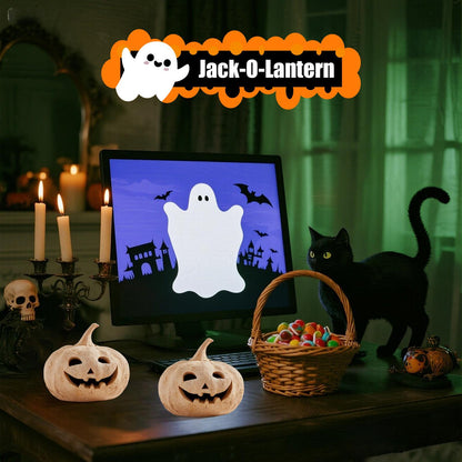 Halloween Pumpkin Lantern | Light-Up Pumpkin Decorations | Halloween Home/Porch Party Props