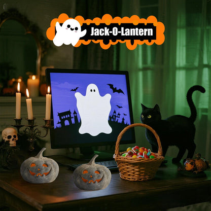 Halloween Pumpkin Lantern | Light-Up Pumpkin Decorations | Halloween Home/Porch Party Props