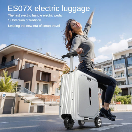 Smart electric suitcase with a remote control for travel and a 20-inch trolley case