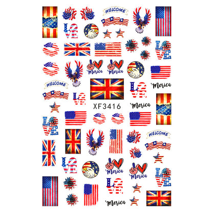 American Independence Day Nail Art Stickers & Decorations