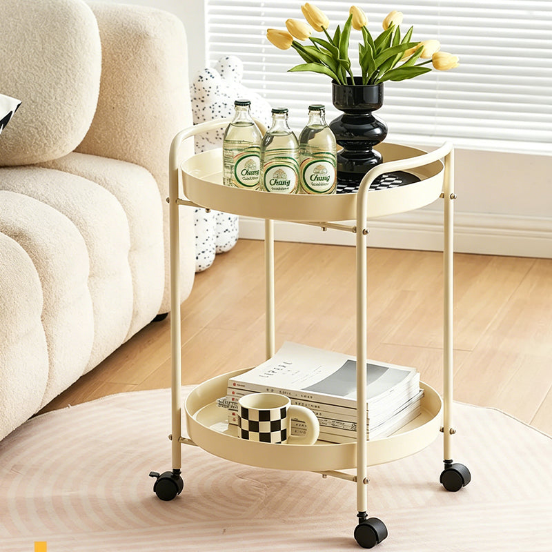 Couch side few household living room cream wind trolley simple coffee table design storage rack