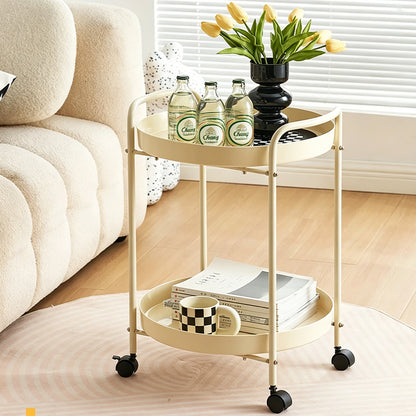 Couch side few household living room cream wind trolley simple coffee table design storage rack