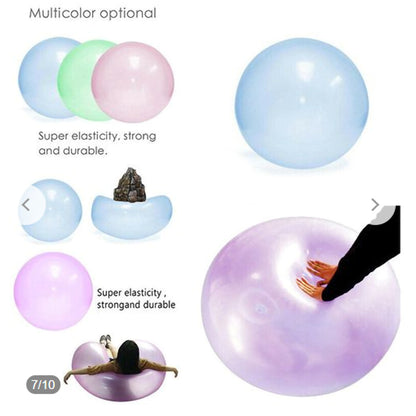 Kids Blow Up Balloon Toy | Children Outdoor Soft Air Water Filled Bubble Ball | Fun Party Game | Summer Gift | Inflatable Elastic Ball