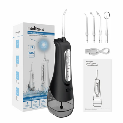 4-speed 4-nozzle handheld 300ml electric oral care teeth cleaning instrument water flosser