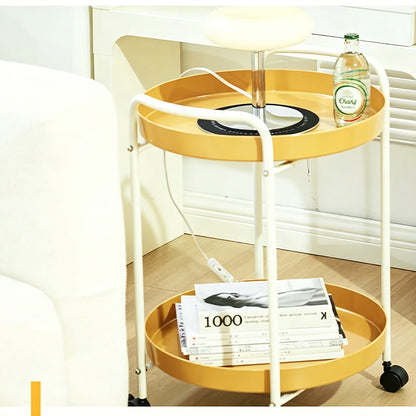 Couch side few household living room cream wind trolley simple coffee table design storage rack