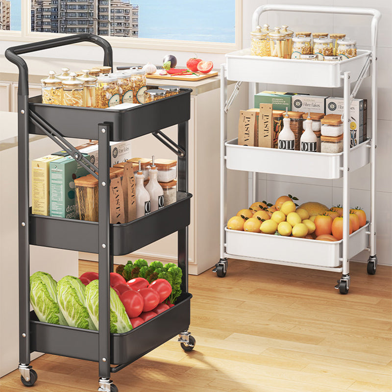Small trolley storage rack | portable snack rack | foldable multi-layer floor storage rack