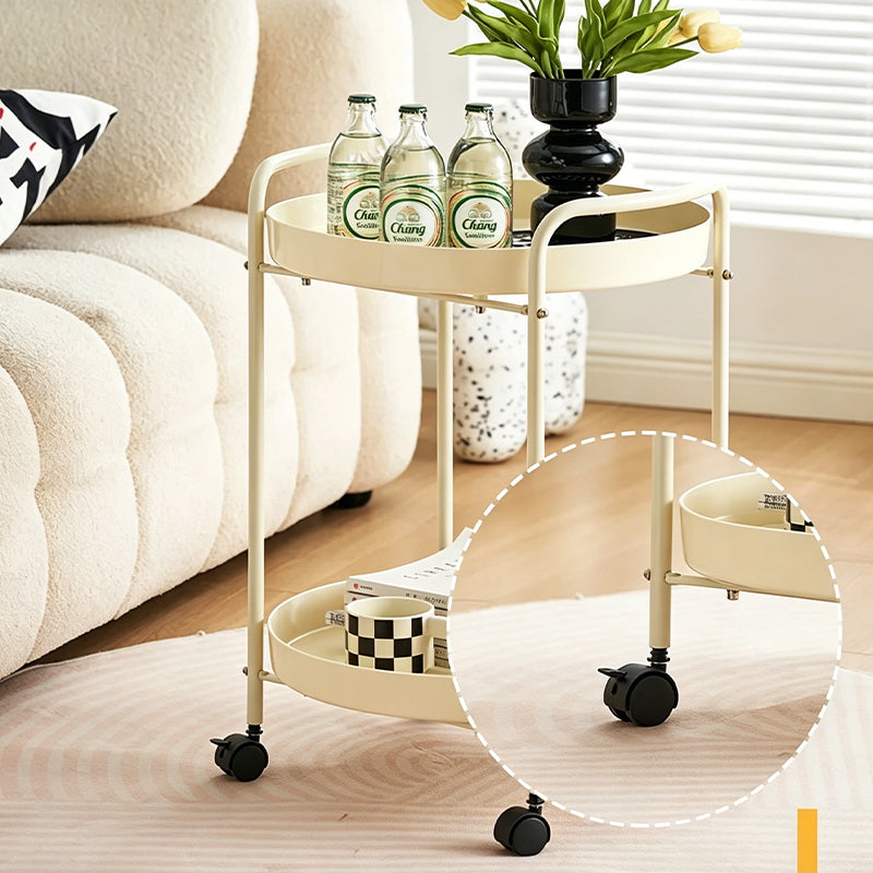 Couch side few household living room cream wind trolley simple coffee table design storage rack