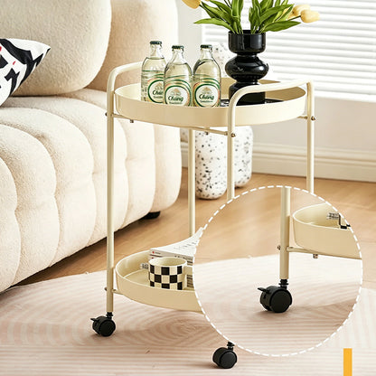 Couch side few household living room cream wind trolley simple coffee table design storage rack