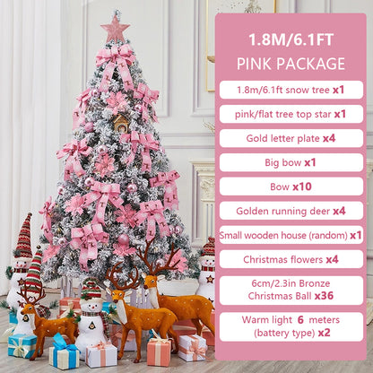 Flocked Christmas trees feature a realistic appearance. They are easy to assemble and are perfect for indoor decoration, adding a festive touch and a full sense of festivity.