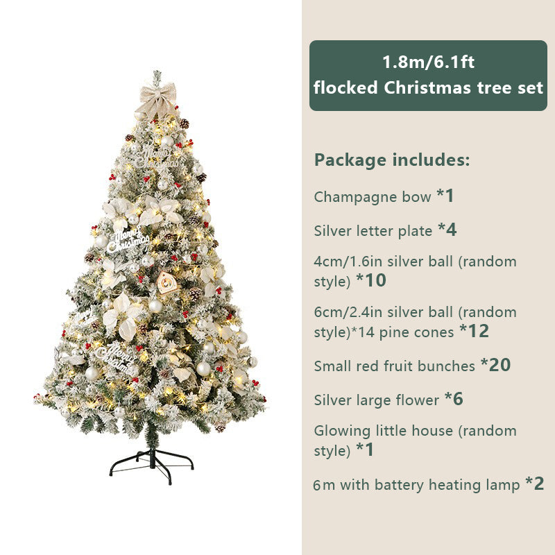 The new flocking simulation Christmas tree package has a realistic appearance Living room home holiday decoration