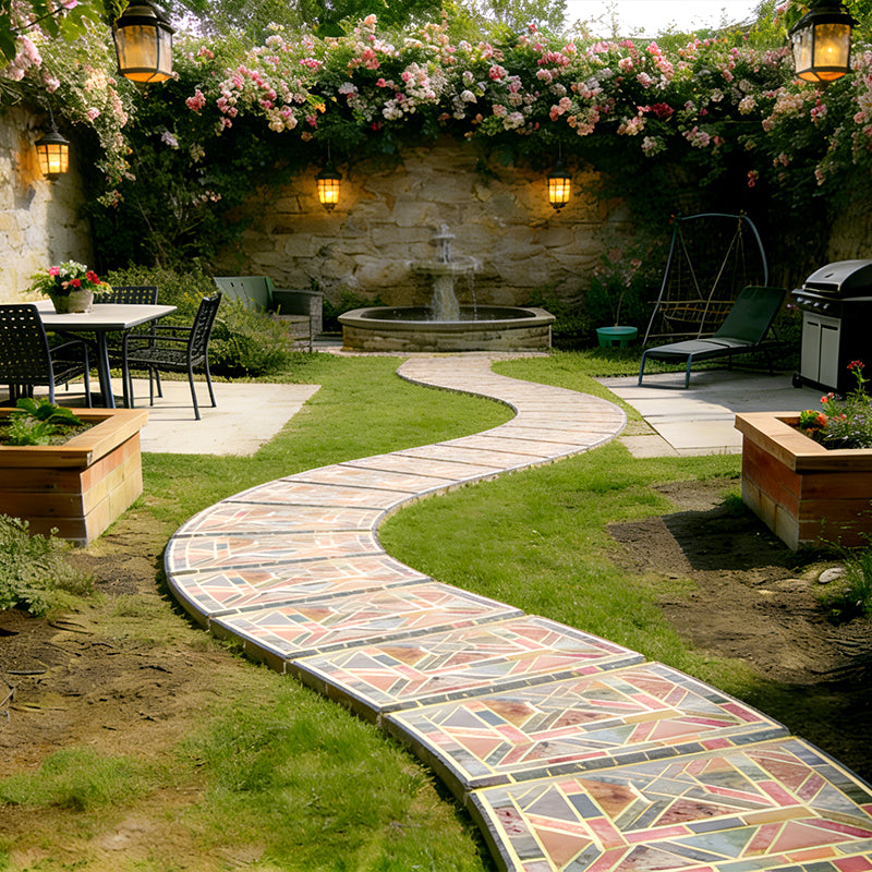 Rustic Natural Stone Stepping Stone for Garden Walkways