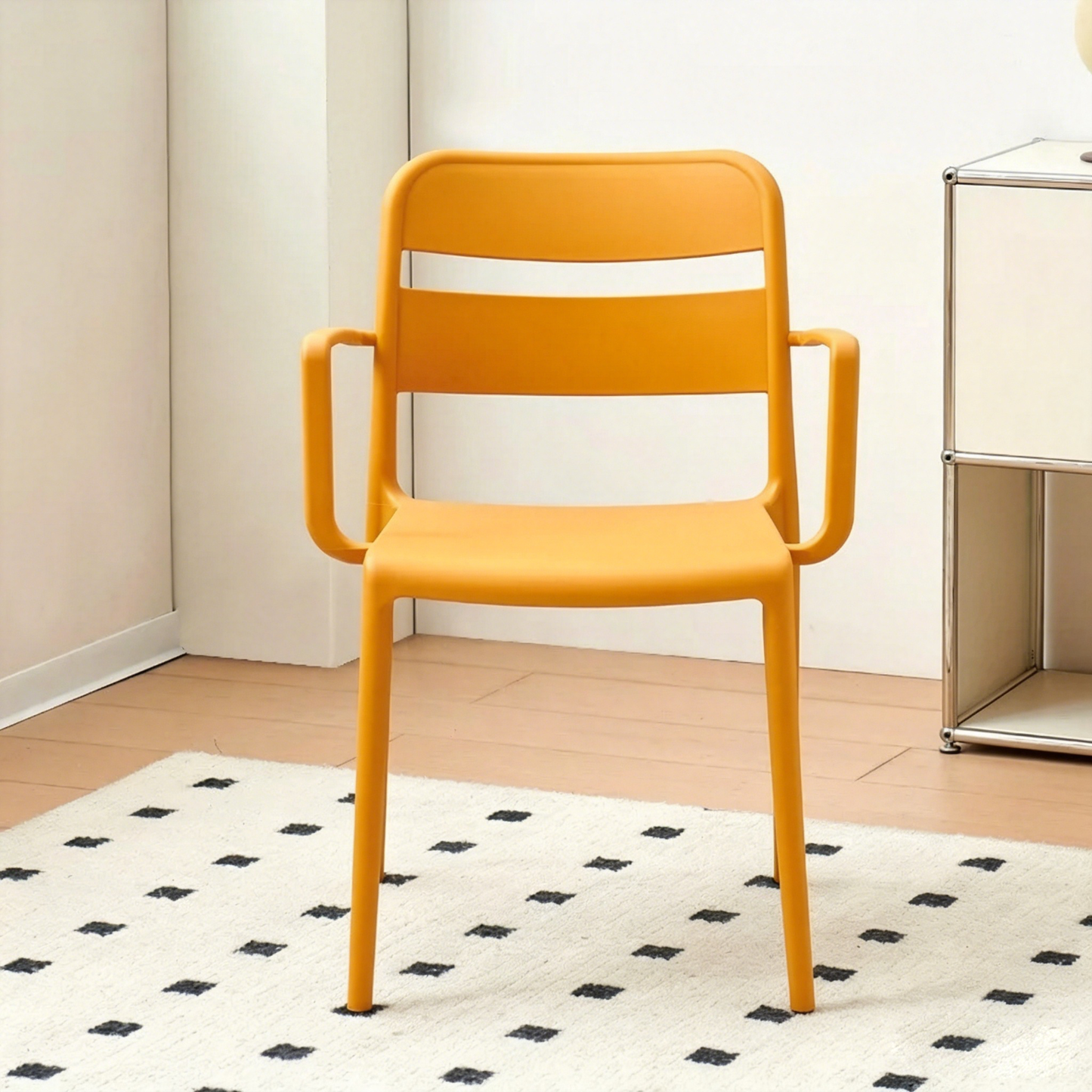 Thickened plastic chair Household backrest stool Stackable dining Outdoor courtyard Garden Cafe Restaurant