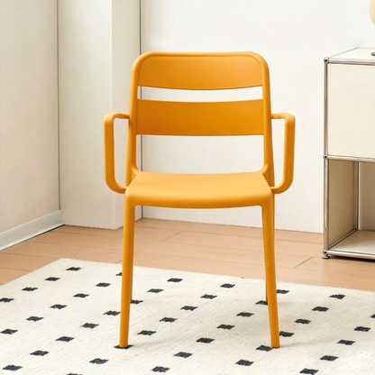 Thickened plastic chair Household backrest stool Stackable dining Outdoor courtyard Garden Cafe Restaurant