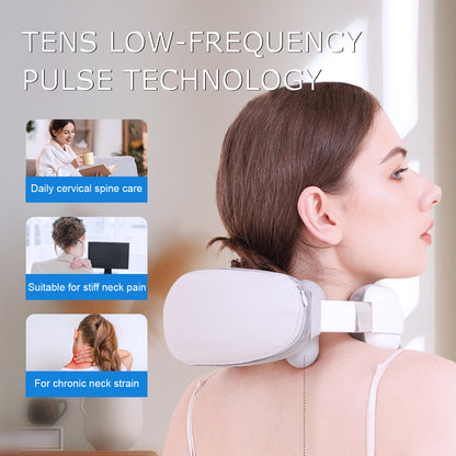 New upgraded neck and shoulder massager, multi-position hot compress shawl massager, imitation acupressure kneading, deep relaxation of trapezius muscles, pain relief, suitable for waist, arms and legs