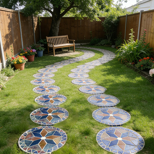 Handcrafted Natural Stone Stepping Stone for Outdoor Landscaping