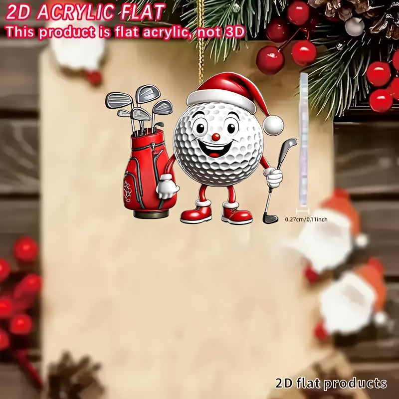 1pc Exquisite and beautiful atmospheric golf cartoon character decorative ornament, Christmas tree decoration, holiday artwork