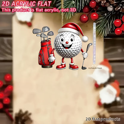 1pc Exquisite and beautiful atmospheric golf cartoon character decorative ornament, Christmas tree decoration, holiday artwork