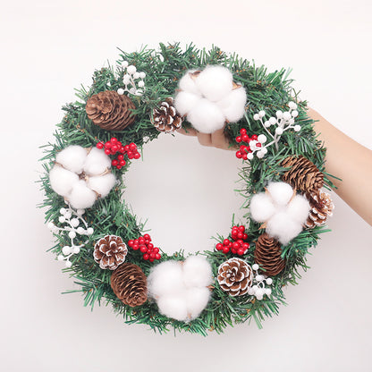 Christmas Wreath Door Hanging Ornaments Merry Christmas Decoration For Home New Year Navidad Pendant