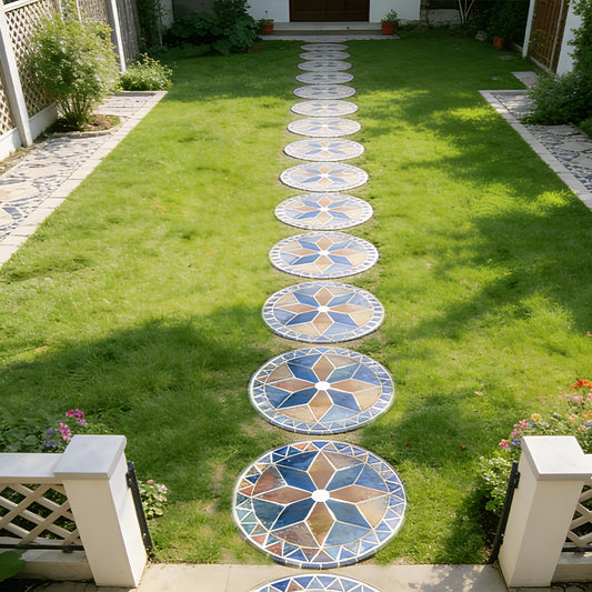 Handcrafted Natural Stone Stepping Stone for Outdoor Landscaping