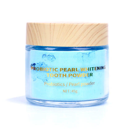 Whitening tooth powder, teeth whitening, oral care, whitening effect, teeth cleaning, stain removal, natural ingredients, fine powder texture, fresh breath, used in the morning and evening to enhance appearance, convenient packaging.