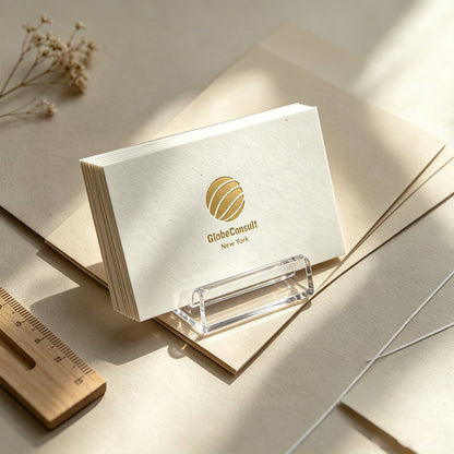 Personalized and custom-designed business card creation service with customized text information layout.