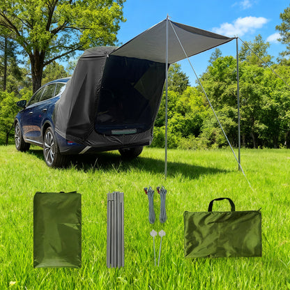 1-2 People Tent Outdoor Car Rear Tent | Camping Picnic Car Rear Tent | Canopy-Equipped Car Rear Extension Tent | Sunshade & Rainproof Car Rear Tent