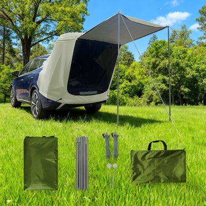 1-2 People Tent Outdoor Car Rear Tent | Camping Picnic Car Rear Tent | Canopy-Equipped Car Rear Extension Tent | Sunshade & Rainproof Car Rear Tent