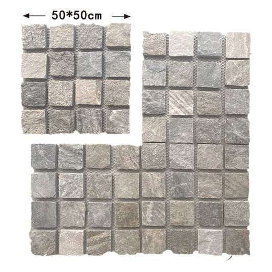 Natural stone small square bricks for outdoor courtyards and terraces, non-slip and wear-resistant floor tiles