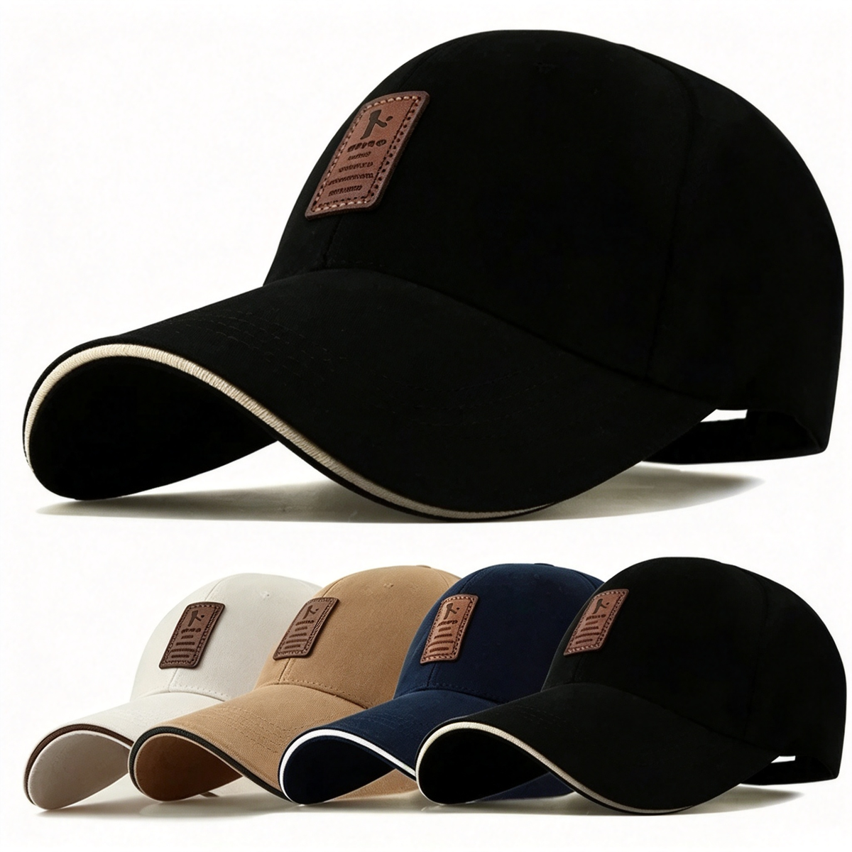 Mens Baseball Cap UV Protection Breathable Cotton Hat Adjustable Sports Hat Four Seasons Outdoor Sun Protection For Running