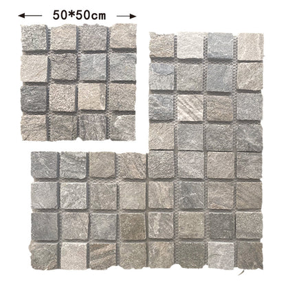 Natural stone small square bricks for outdoor courtyards and terraces, non-slip and wear-resistant floor tiles