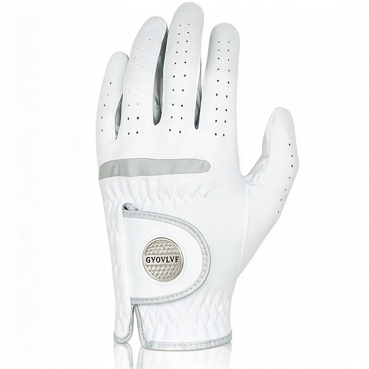 1pc Men's Golf Glove Micro Soft Fabric Breathable Golf Gloves With Magnetic  Marker Replaceable White Glove