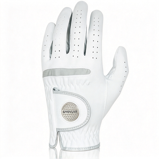 1pc Men's Golf Glove Micro Soft Fabric Breathable Golf Gloves With Magnetic  Marker Replaceable White Glove