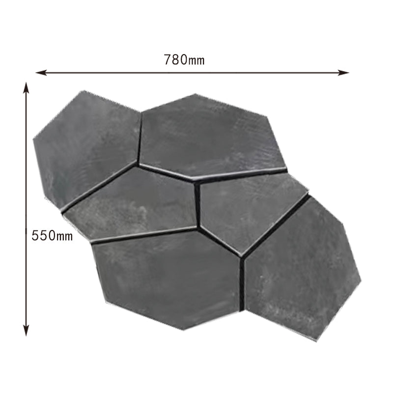 Black ice-crack patterned irregular mesh cultural stone courtyard villa park paving tiles