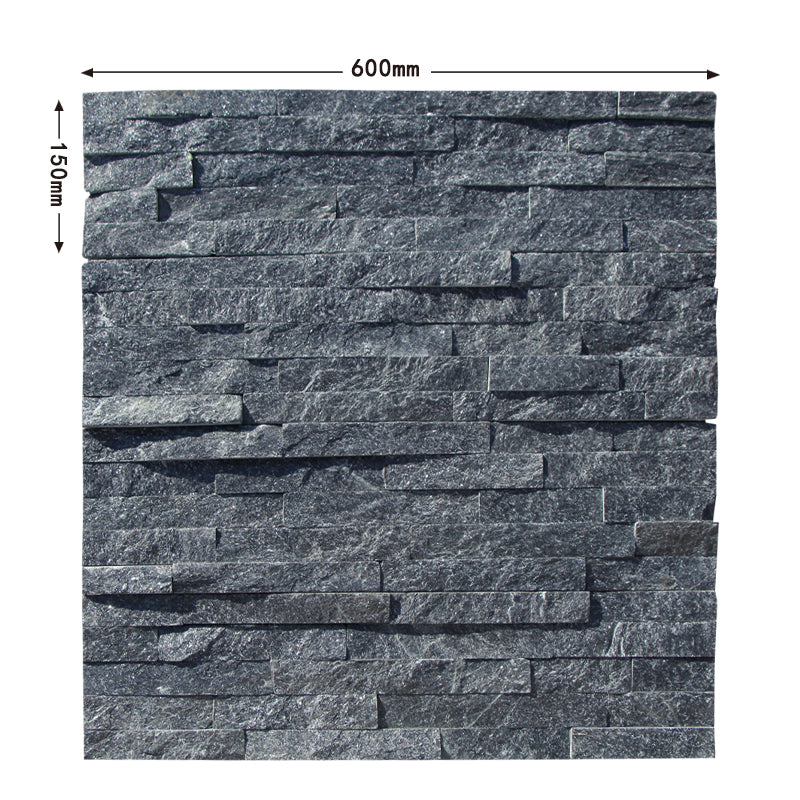Black natural cultured stone is suitable for villa courtyards, interior decoration, and outdoor landscaping.