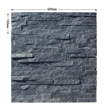 Black natural cultured stone is suitable for villa courtyards, interior decoration, and outdoor landscaping.