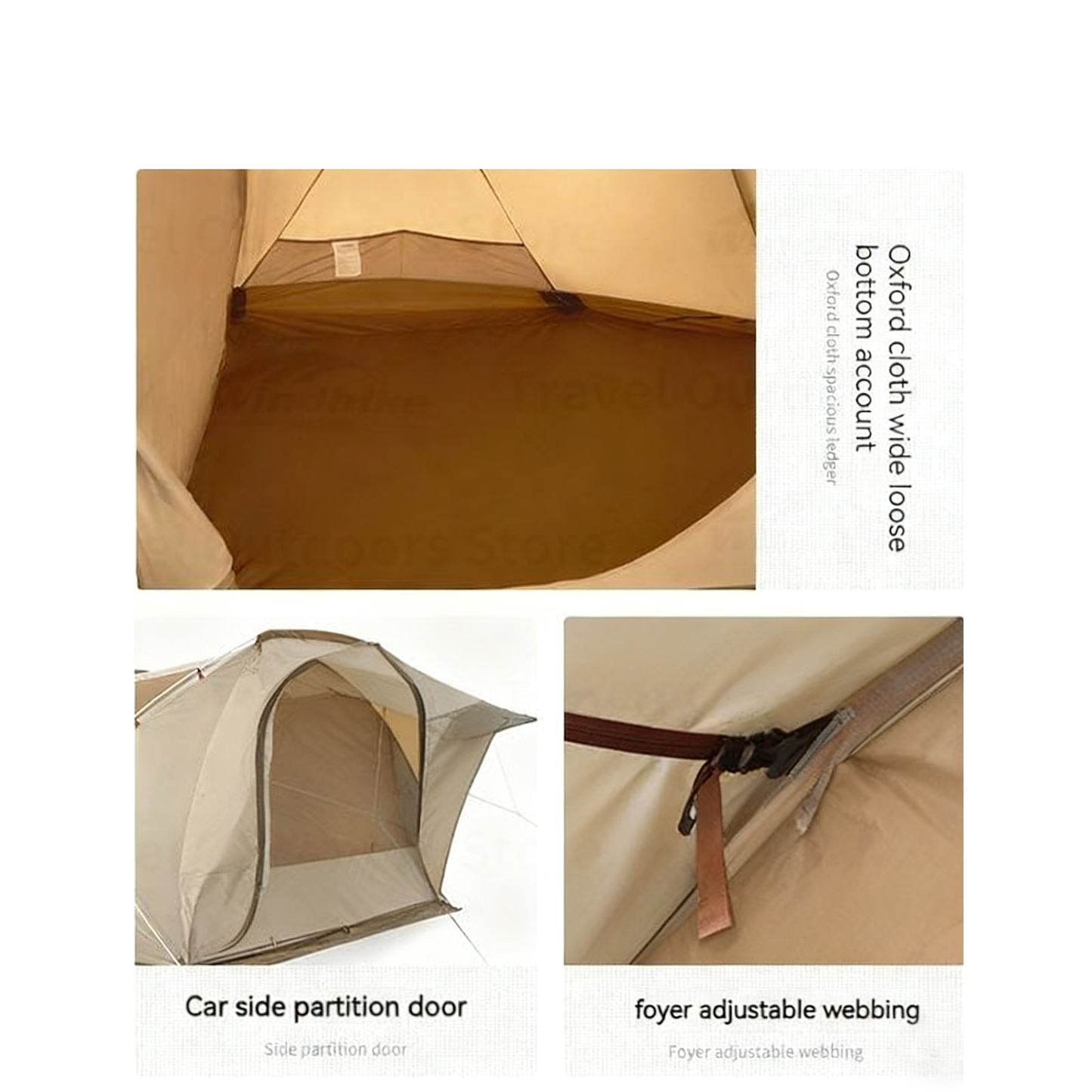 1-2 PERSON TENT Car Camping Shelter | SUV Rear Side Canopy | Family Camping Outdoor Luxury Camping Sunshade & Rainproof | 2.15m Height