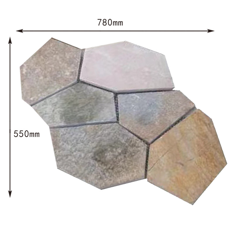 Ice-crack patterned irregular mesh cultural stone courtyard villa park paving tiles