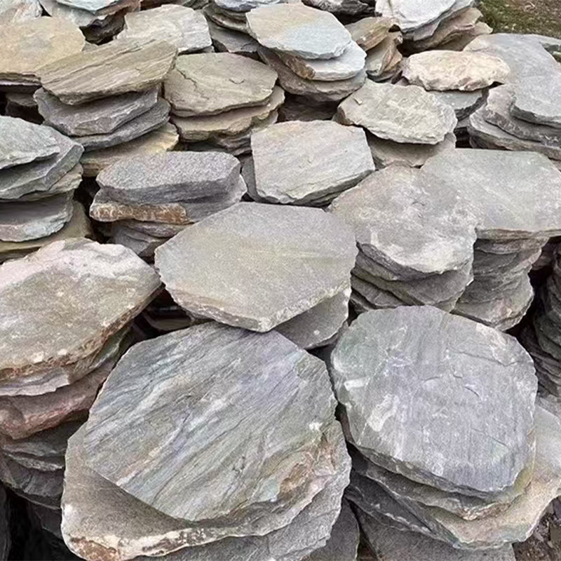 Hand-Cut Natural Stone Mosaic Stepping Stone for Yard & Patio