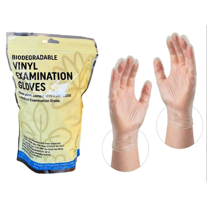 Transparent disposable glove home work safe Biodegradable Vinyl Exam Grade clean Anti Slip Anti Stick glove