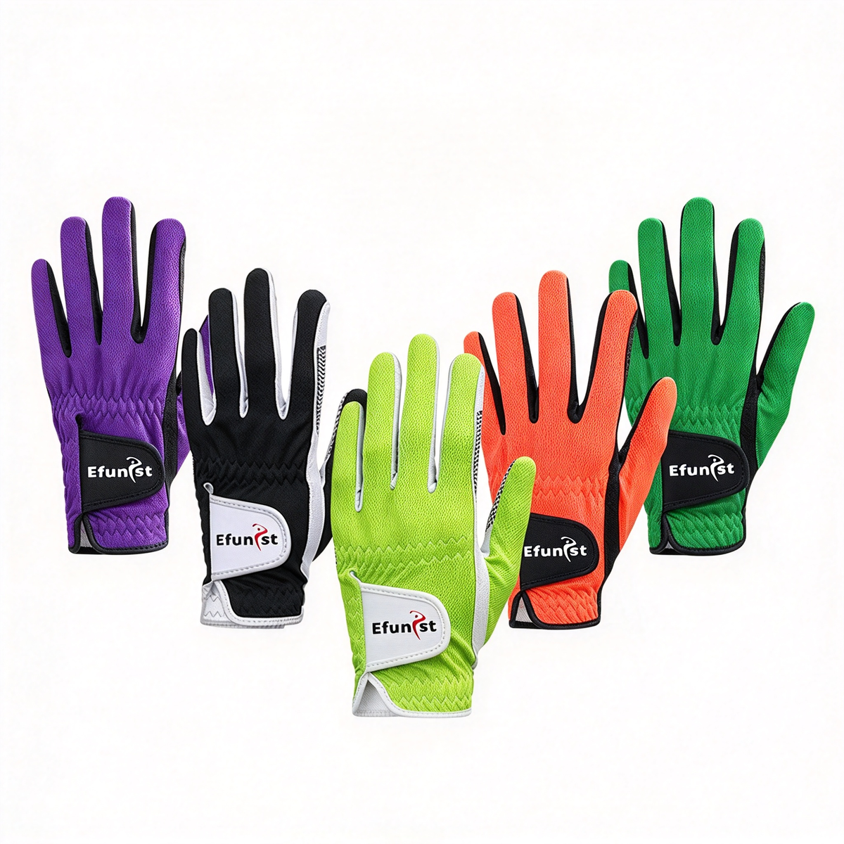 Men's Golf Glove Micro Soft Fiber Breathable 1 Pair or Worn on Left/Right Hand With Magic Tape Elastic Band 5 Colors Golf Gloves