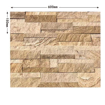 Yellow sandstone natural creative decorative cultural stone | Suitable for indoor and outdoor garden floors and walls.