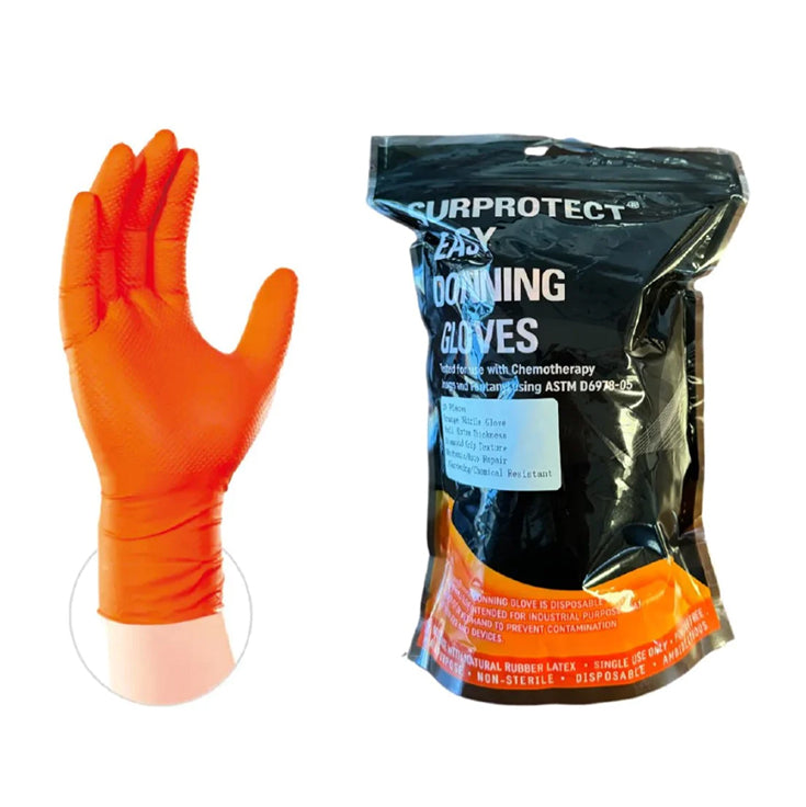 Multi-functional diamond Texture Nitrile Heavy Duty Disposable industrial glove waterproof safety work non -slip maintenance gloves