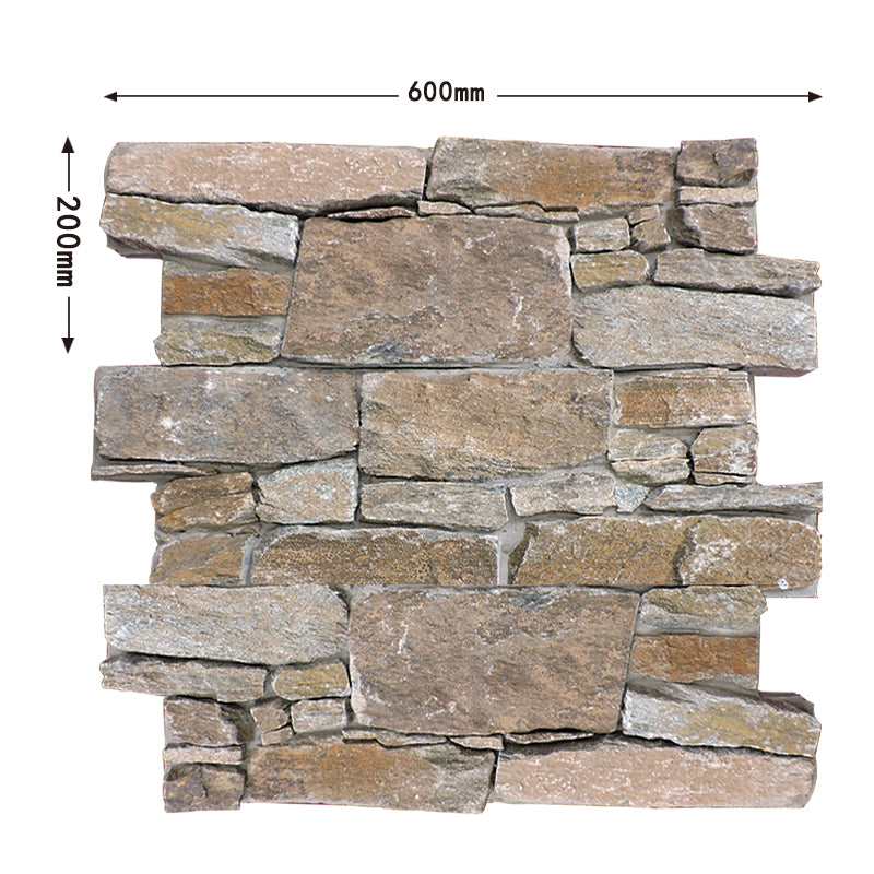 Yellow wood-grain cement cultured stone for villa courtyard exterior walls and indoor/outdoor decoration.