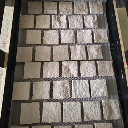 Natural stone small square bricks for outdoor courtyards and terraces, non-slip and wear-resistant floor tiles