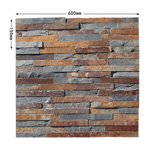 Rust-colored natural cultured stone is suitable for outdoor villa courtyard paving.