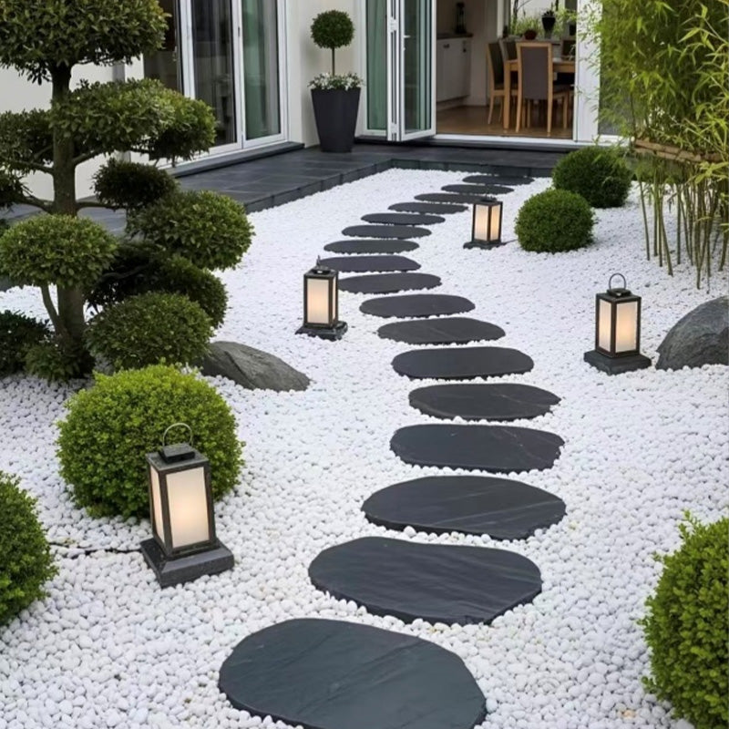 Hand-Cut Natural Stone Mosaic Stepping Stone for Yard & Patio